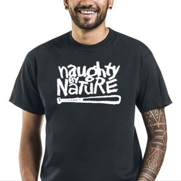 Classic Logo T-Shirt black by Naughty by Nature Men's L NWOT - Picture 1 of 9